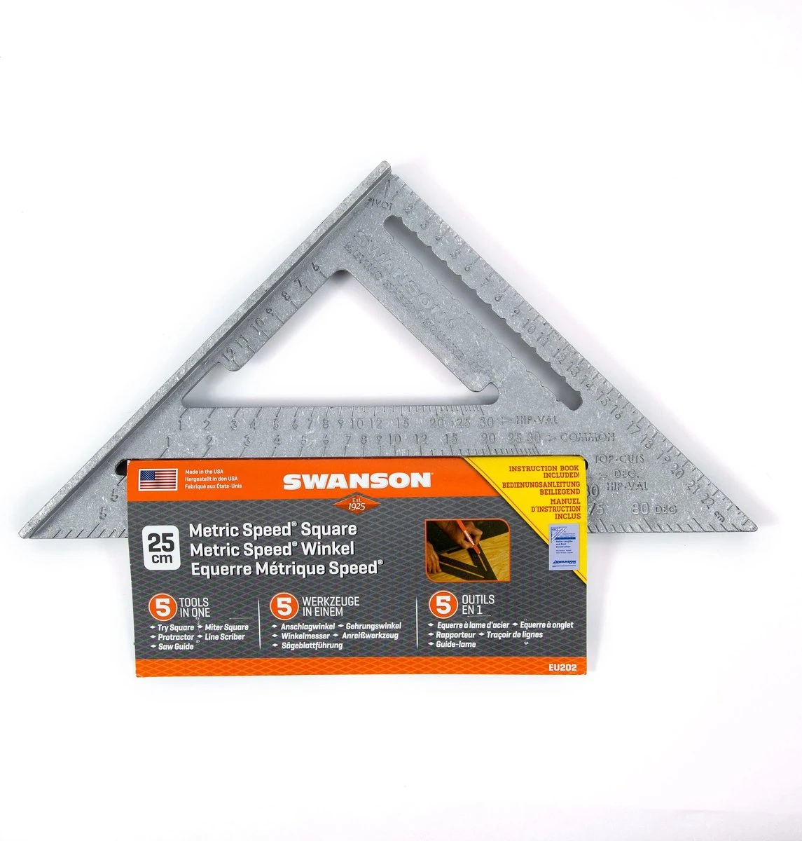 Swanson Timmermans Meetdriehoek Aluminium 250mm(5-in-1) 5 Swanson Timmermans Meetdriehoek Aluminium 250mm(5-in-1) - Afbeelding 5