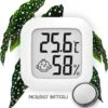 Temperatuur- En Luchtvochtigheidsmeter - Inclusief Batterij, Houder én Sticker - Digitale Hygrometer, Thermometer, Temperatuurmeter Voor Binnen, Digitaal Weerstation - Luchtvochtigheid Voor Planten Digitaal Meten