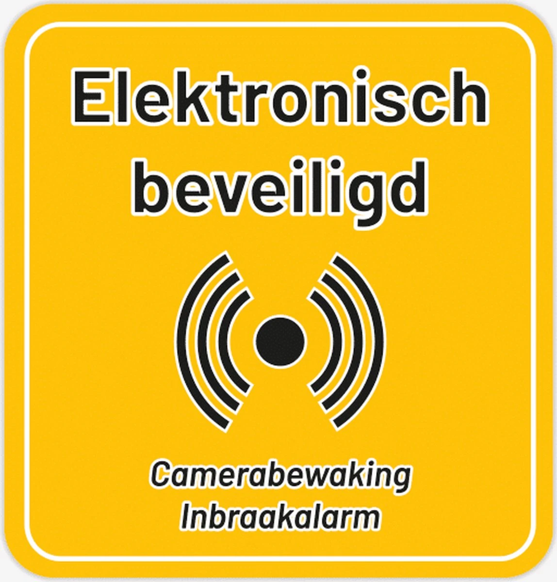 Sticker Elektronisch Beveiligd Camerabewaking 10x10cm | Inbraakalarm | Camerabewaking Sticker | Videobewaking Sticker | UV & Waterproof 1 Sticker Elektronisch Beveiligd Camerabewaking 10x10cm | Inbraakalarm | Camerabewaking Sticker | Videobewaking Sticker | UV & Waterproof