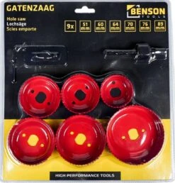 Benson Gatenzaag Set 51, 60, 64, 70, 76 En 89 Mm - 9 Delig -Makita || Merkloos || Stanley Verkoopwinkel 1150x1200 2