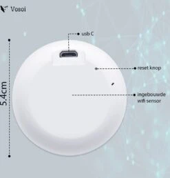 Vosoi - Persoonlijk Alarm Met SOS Paniekknop - Melding Naar Mobiele Telefoon - WiFi - Inclusief Bevestigingsmateriaal En Draagkoord - Persoonlijke Beveiliging - Senioren Alarm - Paniekknop - +Nederlandse Handleiding -Makita || Merkloos || Stanley Verkoopwinkel 1150x1200 8