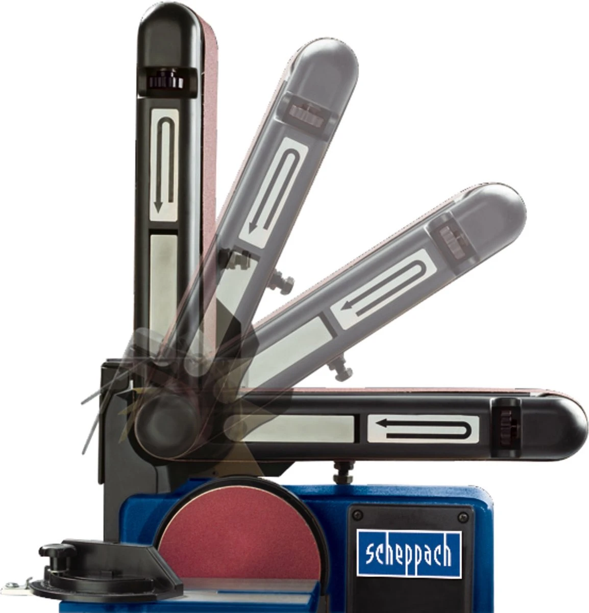 Scheppach BTS800 Band- En Schijfschuurmachine - 370W - 2850tpm - 150mm 5 Scheppach BTS800 Band- En Schijfschuurmachine - 370W - 2850tpm - 150mm - Afbeelding 5
