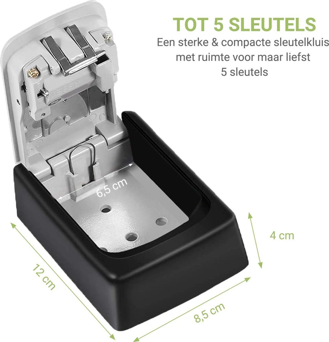 TIGIOO Sleutelkluis – Kluisje Met Cijferslot Voor Buiten En Binnen - 4-cijferige Code Sleutelkluisje -Waterdicht En Roestvrij 7 TIGIOO Sleutelkluis – Kluisje Met Cijferslot Voor Buiten En Binnen - 4-cijferige Code Sleutelkluisje -Waterdicht En Roestvrij - Afbeelding 7