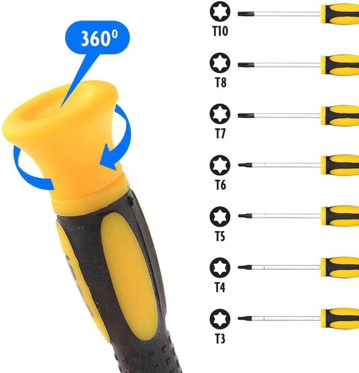 MMobiel 11-delige Torx Schroevendraaierset Met Precisie Tools 2 MMobiel 11-delige Torx Schroevendraaierset Met Precisie Tools - Afbeelding 2