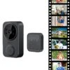 Smart Draadloos Remote Video Deurbell Intelligent Visual Doorbell Home Intercom Hd Night Vision WiFi Security Door Doorbell WiFi Connection Infrared Night Vision For Home Security - Zwart/Black