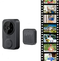 Smart Draadloos Remote Video Deurbell Intelligent Visual Doorbell Home Intercom Hd Night Vision WiFi Security Door Doorbell WiFi Connection Infrared Night Vision For Home Security - Zwart/Black