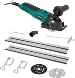 VONROC Mini Cirkelzaag / Invalzaag 500W - Ø85mm – Met Geleiderail – Variabele Snelheid - Incl. 3 Zaagbladen -Makita || Merkloos || Stanley Verkoopwinkel 1159x1200 7
