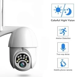 Kunststof Behuizing Waterdichtheid IP66 WIFI Dome IP Camera - Buiten - Draai- En Kantelbaar - FULL HD 1080P 8 Kunststof Behuizing Waterdichtheid IP66 WIFI Dome IP Camera - Buiten - Draai- En Kantelbaar - FULL HD 1080P -Makita || Merkloos || Stanley Verkoopwinkel 1164x1200 15