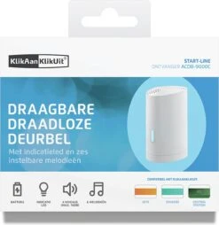 KlikAanKlikUit ACDB-9000C - Draadloze Deurbelgong Op Batterijen - Wit