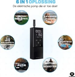 Vulpes Tech® 6-in-1 Compressor Bandenpomp - Elektrische Fietspomp Met Touchscreen - Voor Auto, Scooter, Fiets, Bal En Luchtbed - Inclusief 7 Opzetstukken, Zaklamp & Reistas 16 Vulpes Tech® 6-in-1 Compressor Bandenpomp - Elektrische Fietspomp Met Touchscreen - Voor Auto, Scooter, Fiets, Bal En Luchtbed - Inclusief 7 Opzetstukken, Zaklamp & Reistas -Makita || Merkloos || Stanley Verkoopwinkel 1165x1200 8