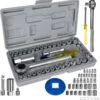 ESTARK® Professionele XL 40-Delige Dopsleutel Set - Met Momentsleutel Ratel & Verlengstuk - Doppenset Doppendoos Torx/Inbus/Hex/Kruiskop/Philips Bit Doppen Set - Ratelset - Met Snelwisselsysteem - 1/4" & 1/2" Inch Doppenset