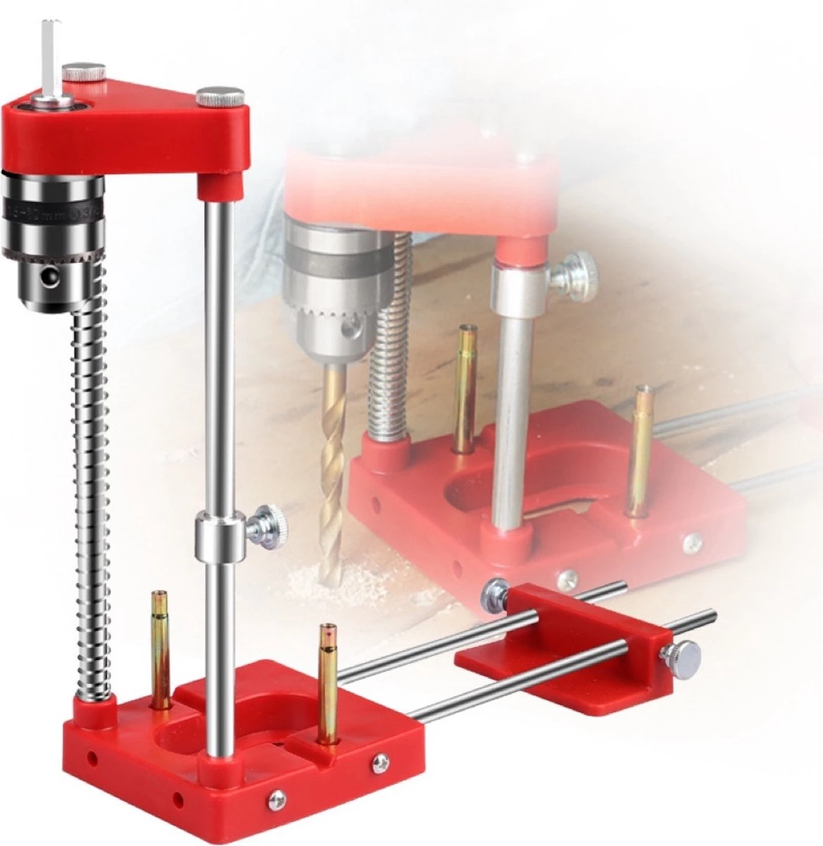 Merkloos Boorstandaard - Boormachine Houder - Boorstandaard Met Boorkop - 1,5-10mm - Rood 1 Merkloos Boorstandaard - Boormachine Houder - Boorstandaard Met Boorkop - 1,5-10mm - Rood