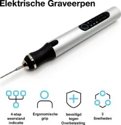 Merkloos Elektrische Graveerpen - Multifunctionele Hobby Modelbouw Set - Draagbaar Draadloos USB Oplaadbare Mini Doe Het Zelf Engraving Pen Voor Het Graveren Van Glas Hout Metaal Steen Plastic Sieraden - Zilverkleurig -Makita || Merkloos || Stanley Verkoopwinkel 1168x1200 6