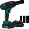 VONROC Accu Slagmoersleutel 20V – 4 Standen: 100/200/300/400Nm - Incl. 4 Moerdoppen – Geschikt Voor Het Verwisselen Van Wielbouten En -moeren - Incl. 2.0Ah Accu En Snellader