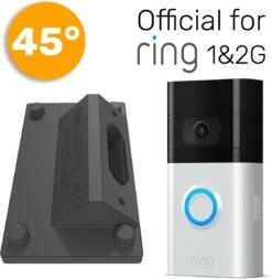 Umake // Ring 1e & 2e Generatie 45° Hoekbeugel // Zwart Kunststof // Inclusief Schroeven