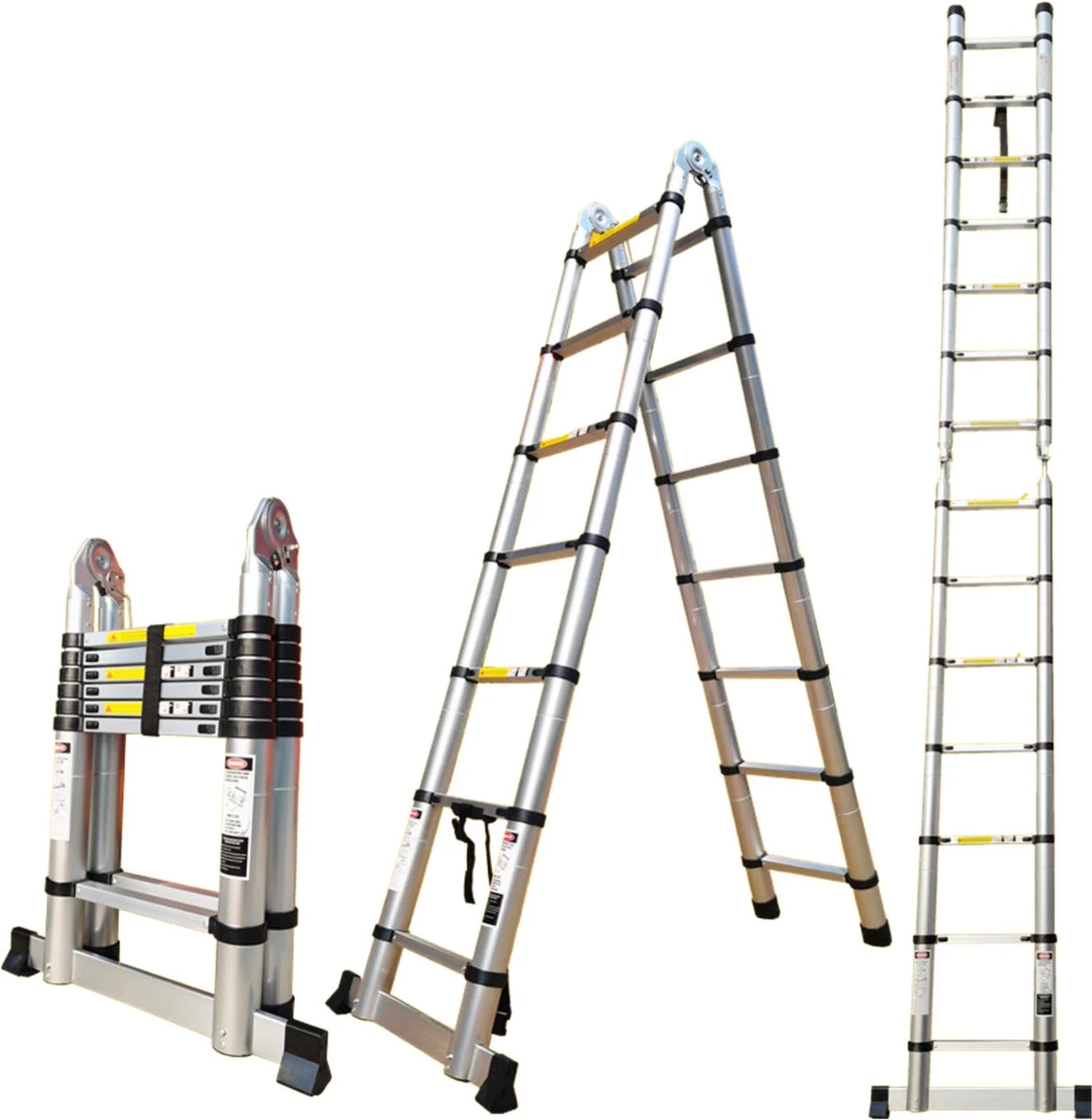 Truskore® Multifunctionele Telescopische Ladder 3.2 Meter - Incl. Draagtas - Aluminium - Telescoop Ladder - Stevig & Vertrouwd 1 Truskore® Multifunctionele Telescopische Ladder 3.2 Meter - Incl. Draagtas - Aluminium - Telescoop Ladder - Stevig & Vertrouwd