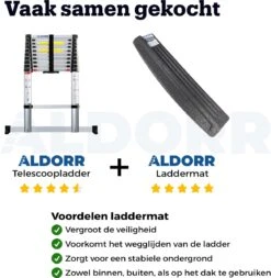 ALDORR Home - Telescoopladder 3,80 Meter - Met Stabilisatievoet En Soft Closing -Makita || Merkloos || Stanley Verkoopwinkel 1171x1200 8