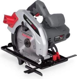 Powerplus POWESET4 Elektrische Cirkelzaag - 1200W - Zaagblad 185mm - Incl. Parallelgeleider, Stofafzuigingaansluiting, Aluminium Gereedschapskoffer En 4 Cirkelzaagbladen Hout -Makita || Merkloos || Stanley Verkoopwinkel 1172x1200 13