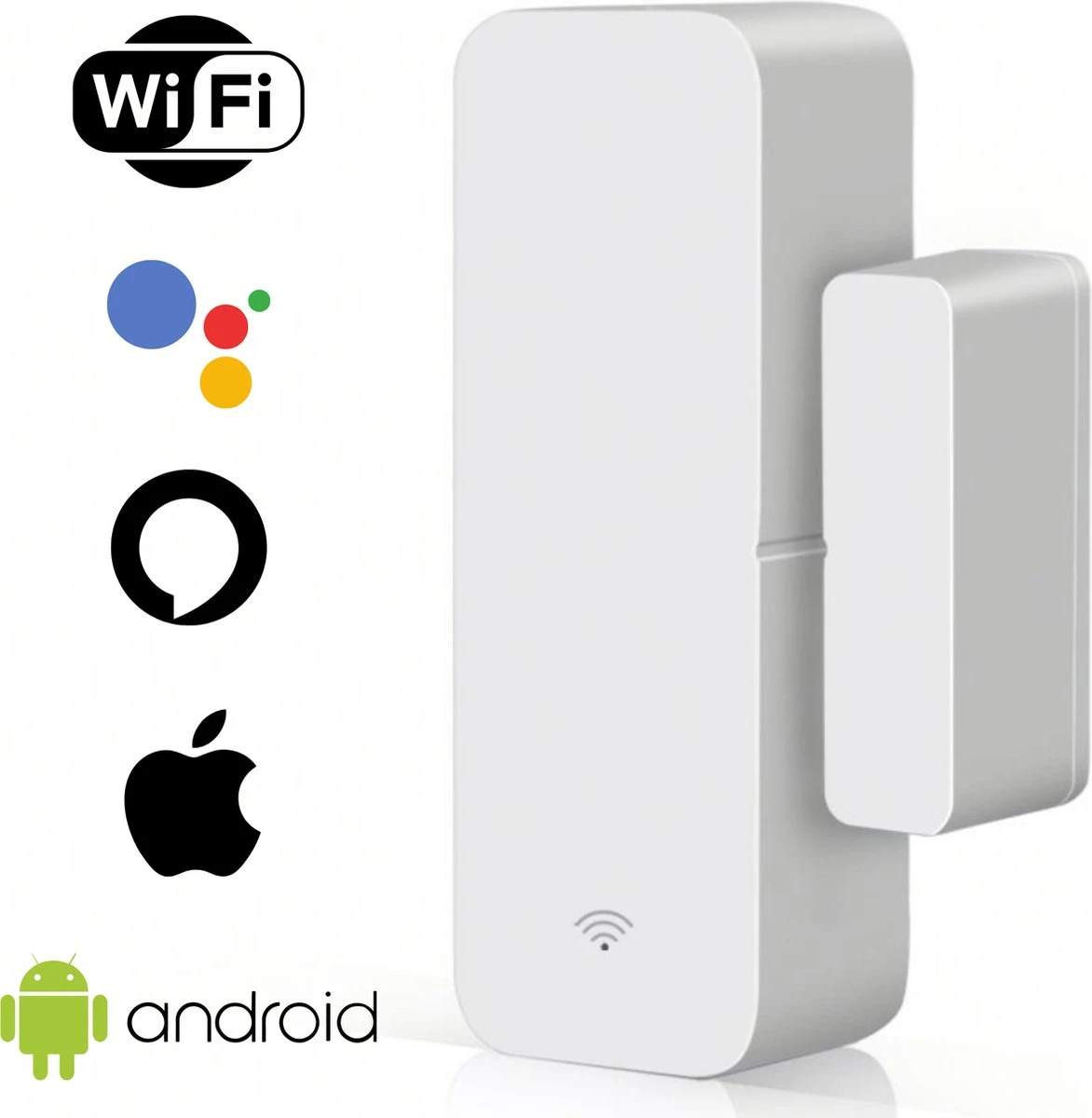 WBTT® Deursensor Met App - Deuralarm - Google Assistant + Amazon Alexa - Magneetcontact - Entreemelder - Raamsensor - IPhone & Android 1 WBTT® Deursensor Met App - Deuralarm - Google Assistant + Amazon Alexa - Magneetcontact - Entreemelder - Raamsensor - IPhone & Android