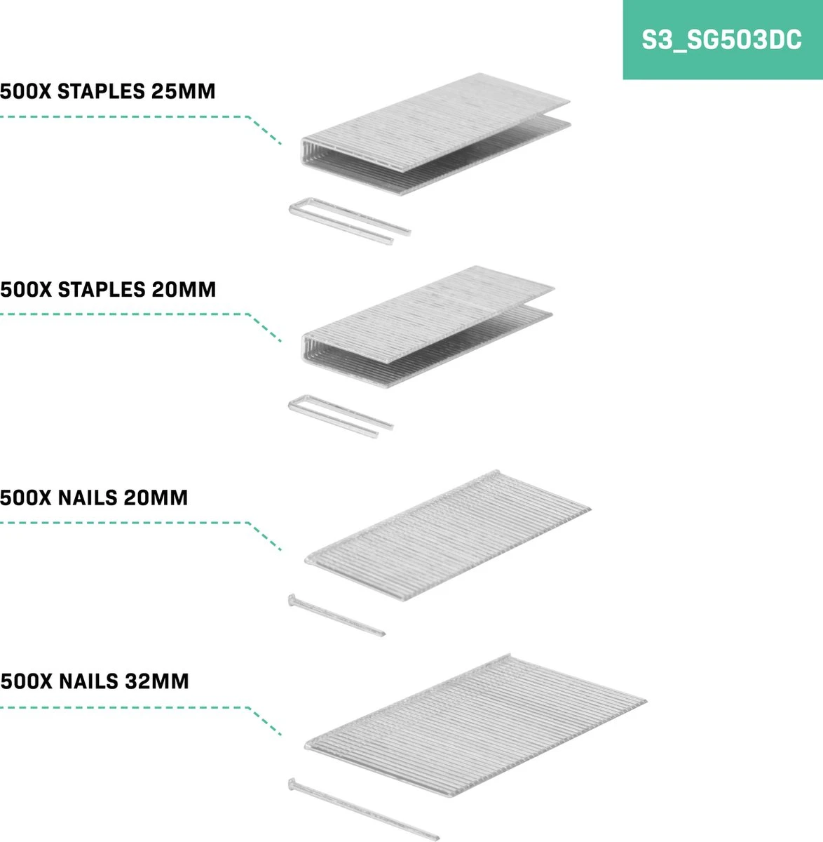 VONROC Accu Tacker – VPower 20V – Incl. 1000 Nieten & 1000 Spijkers – Incl. 4.0Ah Accu En Snellader 5 VONROC Accu Tacker – VPower 20V – Incl. 1000 Nieten & 1000 Spijkers – Incl. 4.0Ah Accu En Snellader - Afbeelding 5