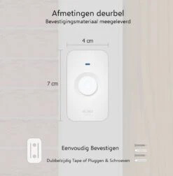 ELRO DB3000 Draadloze Deurbel Set – Met 1x Ontvanger Op Batterij + 1x Plug-in Ontvanger - Bereik 300 Meter - IP65 Waterdicht - 64 Melodieën - Wit -Makita || Merkloos || Stanley Verkoopwinkel 1174x1200 24