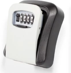 Sleutelkluis Met Code Voor Buiten – Sleutelkastje Met Cijferslot Voor Thuiszorg – Metaal – Wandmontage – Zwart/Grijs