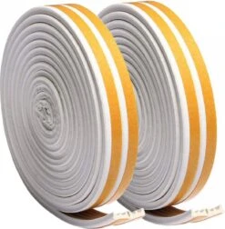 Nordevik® Tochtstrip 12 Meter - Zelfklevend - Energiebesparing - Voor Ramen En Deuren - E-profiel Tochtstopper - Tochtband - Tochtwering - Hoogwaardig Foam - Woning Verduurzamen - 4 X 9mm