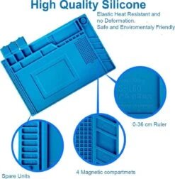 MMOBIEL Siliconen Antistatische Hittebestendige (500°C) Soldeermat 45 X 30 CM Voor Telefonie/Horloge/Sieraden Reparatie -Makita || Merkloos || Stanley Verkoopwinkel 1177x1200 15