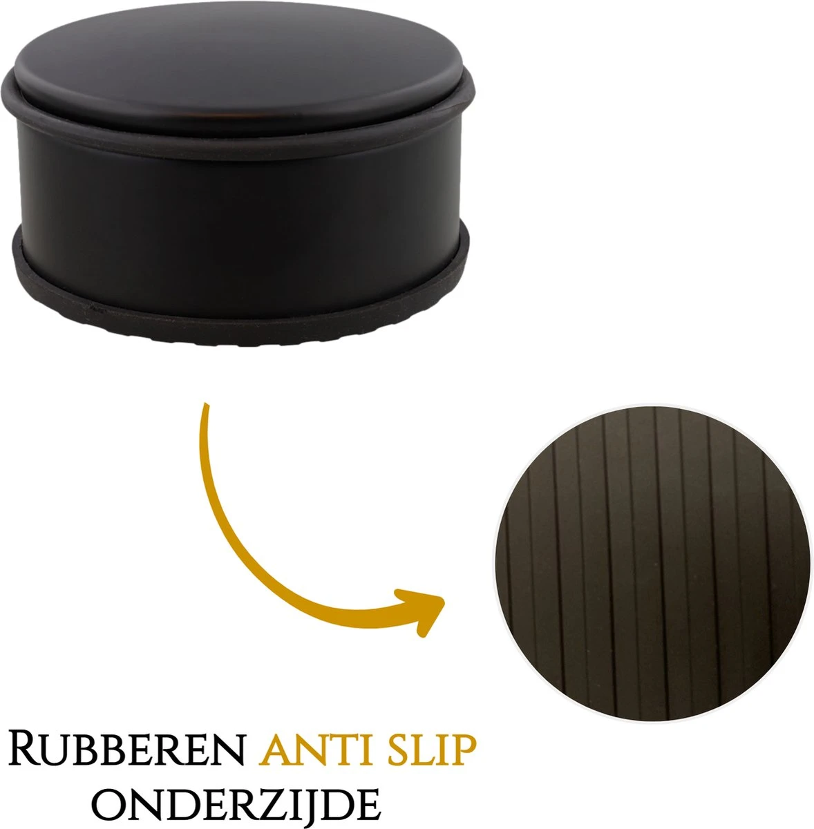 MESC Deurstopper Deurstop Deurstopper Binnen Deurbuffer Zwart - 1.1kg - 11x11x6cm 7 MESC Deurstopper Deurstop Deurstopper Binnen Deurbuffer Zwart - 1.1kg - 11x11x6cm - Afbeelding 7