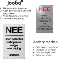 NEE Geen Collectes Verkopers Sticker - Nee Sticker - Zwart / RVS Kleur - Vriendelijk - 8x5 Cm - Bel Niet Aan - Nee Nee Sticker Brievenbus - Colportage Sticker -Makita || Merkloos || Stanley Verkoopwinkel 1179x1200 14