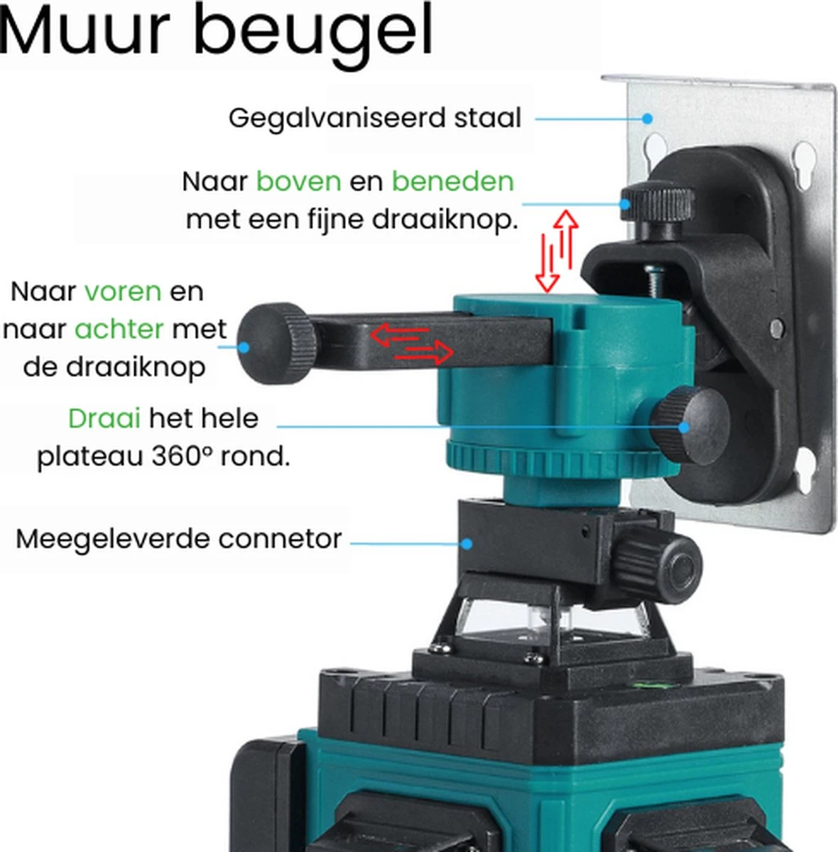 Dokx Zelfnivellerende Kruislijnlaser 16 Lijnen - Hardcase - 360° Graden Roterende Laser - Hardcase 3 Dokx Zelfnivellerende Kruislijnlaser 16 Lijnen - Hardcase - 360° Graden Roterende Laser - Hardcase - Afbeelding 3