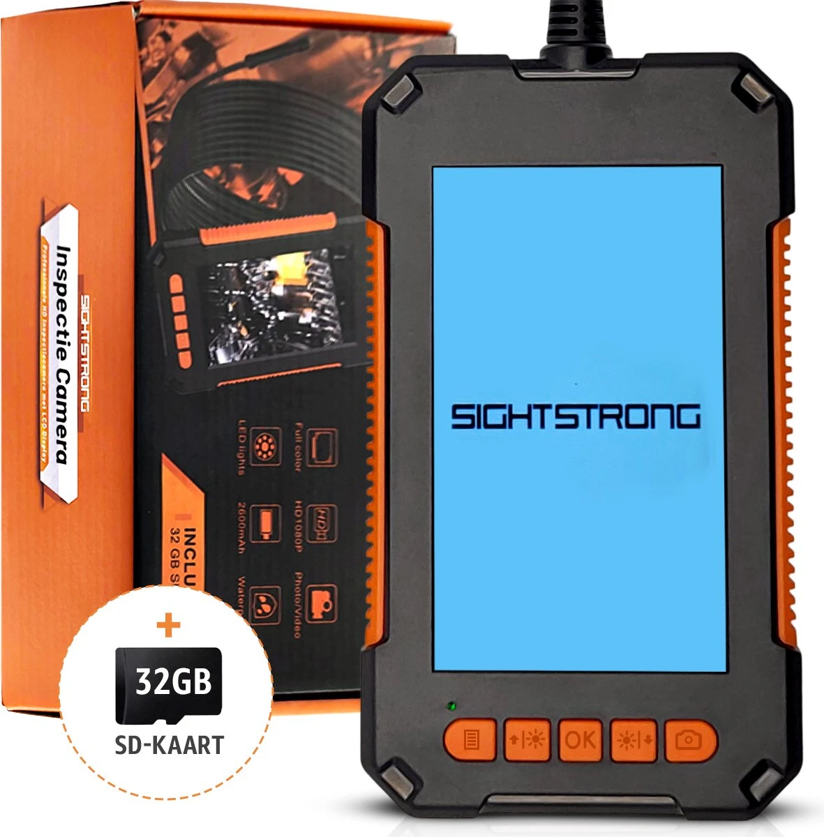 Sightstrong Inspectiecamera Met Scherm 5M - 1080P HD - 4.3 Inch LCD Scherm - Incl. 32GB SD-Kaart- IP67 Waterdicht - LED Verlichting - Endoscoop - Inspectie Camera 1 Sightstrong Inspectiecamera Met Scherm 5M - 1080P HD - 4.3 Inch LCD Scherm - Incl. 32GB SD-Kaart- IP67 Waterdicht - LED Verlichting - Endoscoop - Inspectie Camera