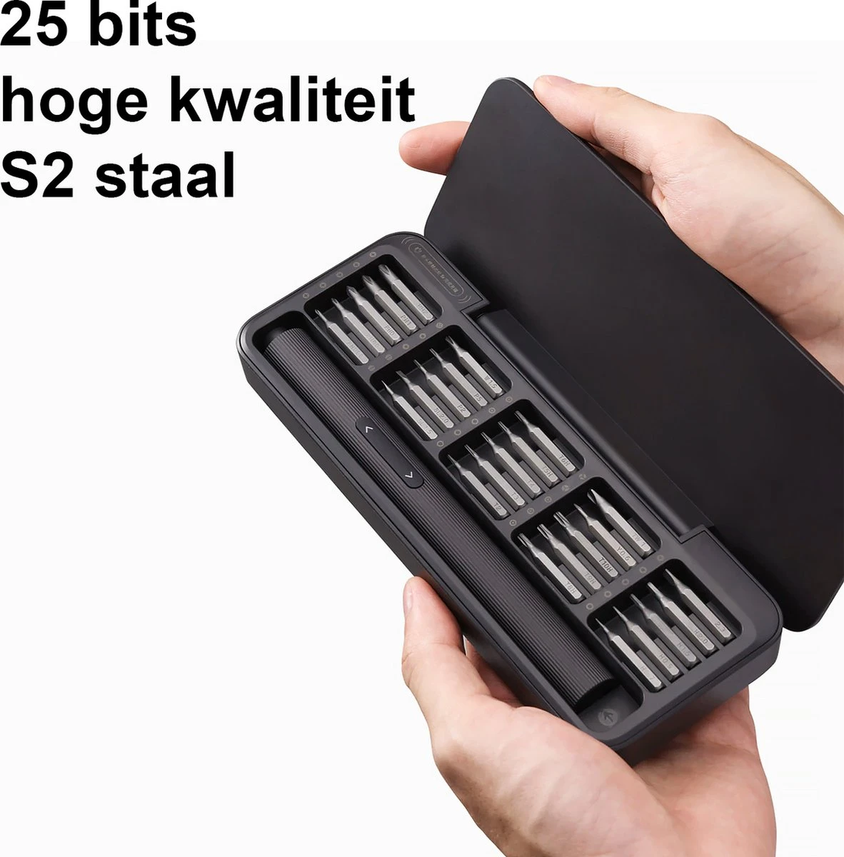 Hoto - Precisie Elektrische Schroevendraaier Set + Magnetische Mat – 25 Bits Hoge Kwaliteit - USB-C Oplaadbaar – Voor Professionele Reparatie - Zwart 2 Hoto - Precisie Elektrische Schroevendraaier Set + Magnetische Mat – 25 Bits Hoge Kwaliteit - USB-C Oplaadbaar – Voor Professionele Reparatie - Zwart - Afbeelding 2