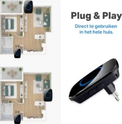 Vivid Green Draadloze Deurbel - Draadloos - Deur Bel - Deurbellen - Wireless Doorbell - IP44 Waterdicht -Met Ontvanger - Zwart -Makita || Merkloos || Stanley Verkoopwinkel 1182x1200 19