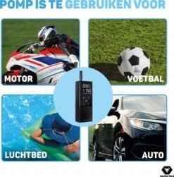 Vulpes Tech® 6-in-1 Compressor Bandenpomp - Elektrische Fietspomp Met Touchscreen - Voor Auto, Scooter, Fiets, Bal En Luchtbed - Inclusief 7 Opzetstukken, Zaklamp & Reistas 18 Vulpes Tech® 6-in-1 Compressor Bandenpomp - Elektrische Fietspomp Met Touchscreen - Voor Auto, Scooter, Fiets, Bal En Luchtbed - Inclusief 7 Opzetstukken, Zaklamp & Reistas -Makita || Merkloos || Stanley Verkoopwinkel 1182x1200 9