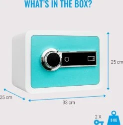 Fichero® Elektronische Kluis Met Vingerafdruk En Wachtwoord - Digitaal Touchscreen - Met Alarmsysteem En 4 Instellingen Voor Openen - Hip En Modern Design - Turquoise Blauw Wit 9 Fichero® Elektronische Kluis Met Vingerafdruk En Wachtwoord - Digitaal Touchscreen - Met Alarmsysteem En 4 Instellingen Voor Openen - Hip En Modern Design - Turquoise Blauw Wit -Makita || Merkloos || Stanley Verkoopwinkel 1183x1200 10