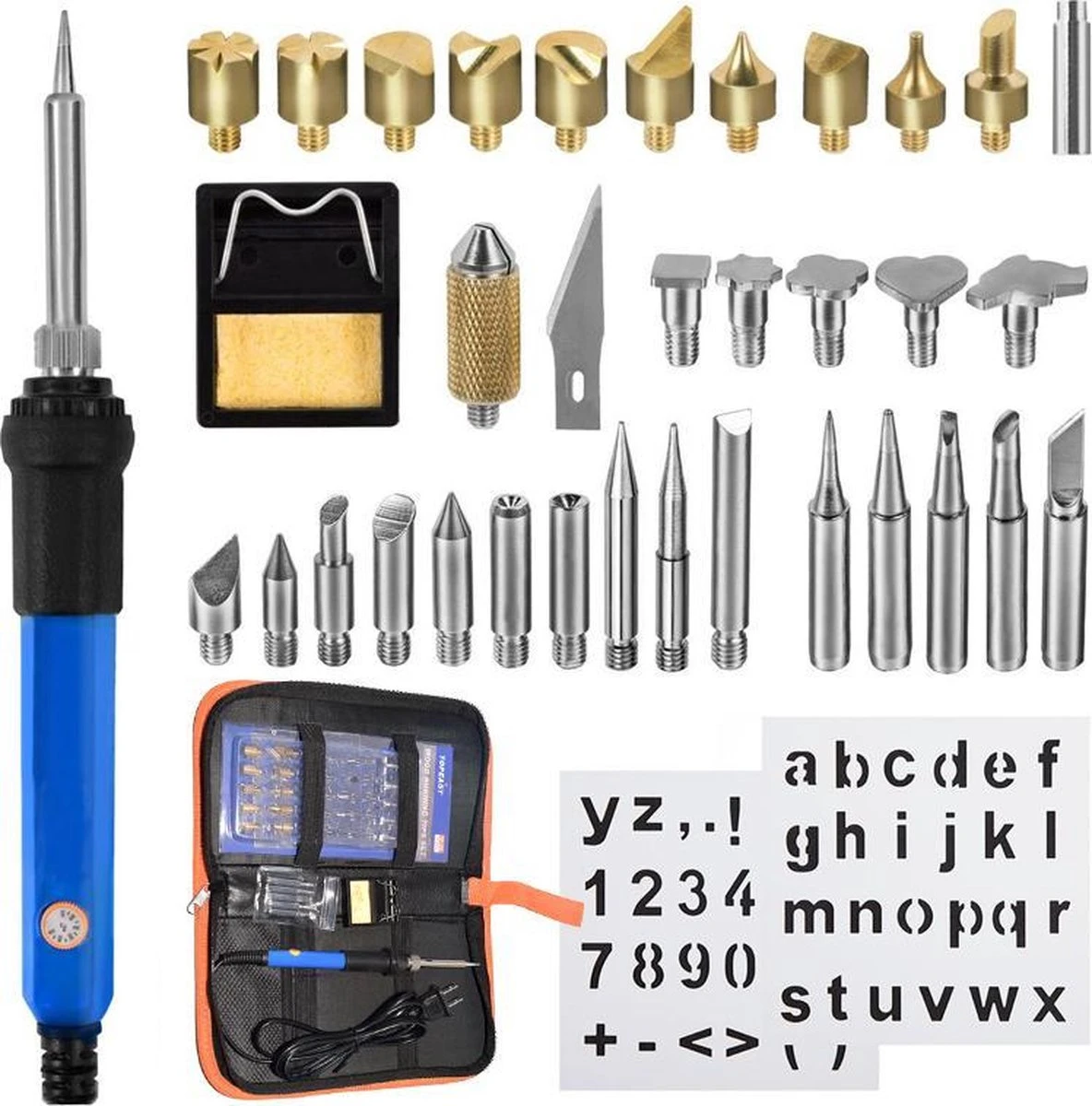 Houtbrander Set - Houtbewerking - Pyrografie - Soldeerbout - Kunst - Embossing - Graveren - Piepschuimsnijder - Graveermachine 1 Houtbrander Set - Houtbewerking - Pyrografie - Soldeerbout - Kunst - Embossing - Graveren - Piepschuimsnijder - Graveermachine
