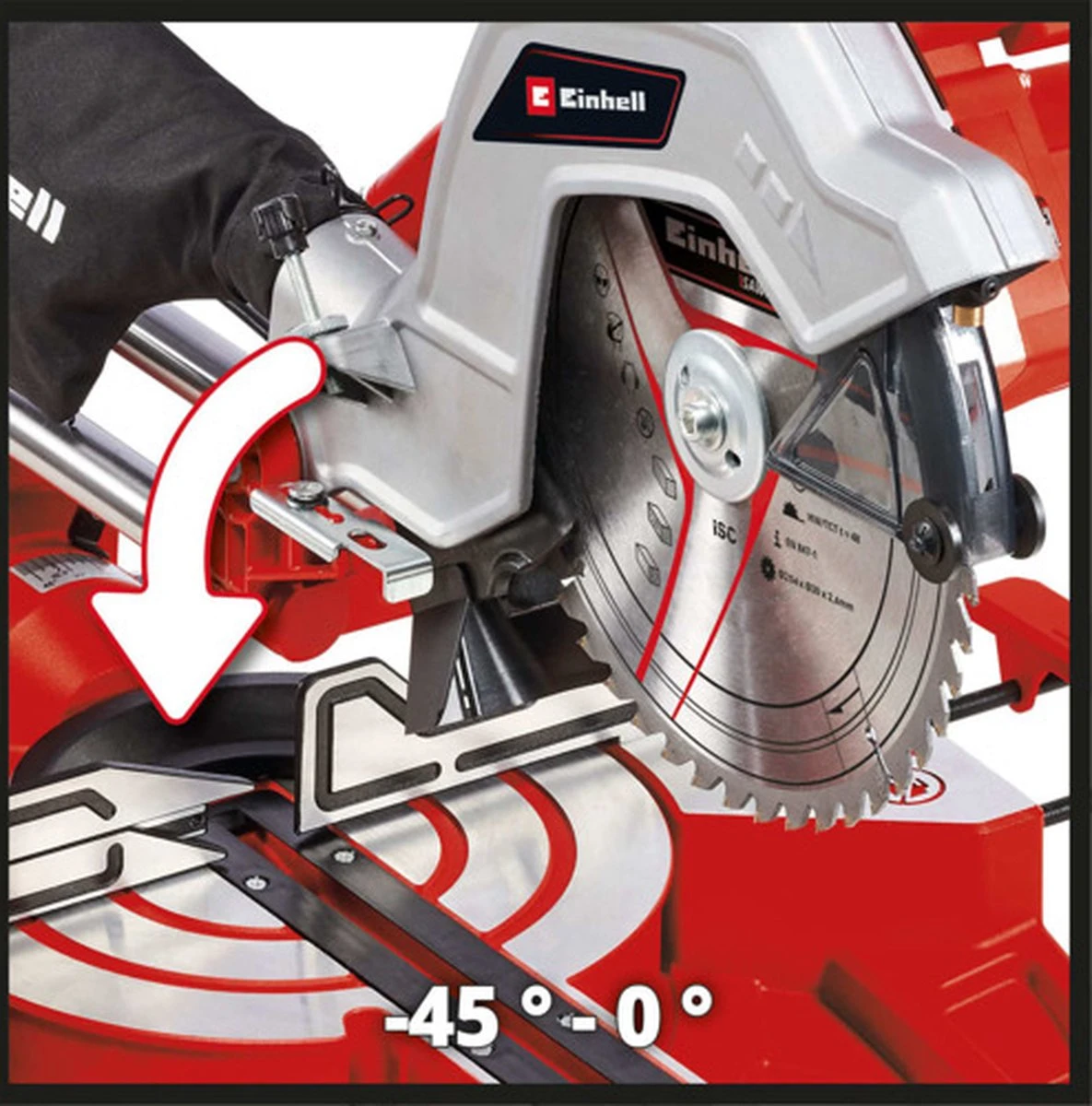 Einhell Radiaal, Afkort- En Verstekzaag - TC-SM 254 - 1800W - Ø254 Mm - 48 Tands Zaagblad - Met Laser 19 Einhell Radiaal, Afkort- En Verstekzaag - TC-SM 254 - 1800W - Ø254 Mm - 48 Tands Zaagblad - Met Laser - Afbeelding 19