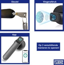 Flient Slimme Deurslot - Smartlock Met Vingerafdruk - Deurklink - Zwart - Slim Deurslot - Deurkruk - Smarthome -Makita || Merkloos || Stanley Verkoopwinkel 1187x1200 21