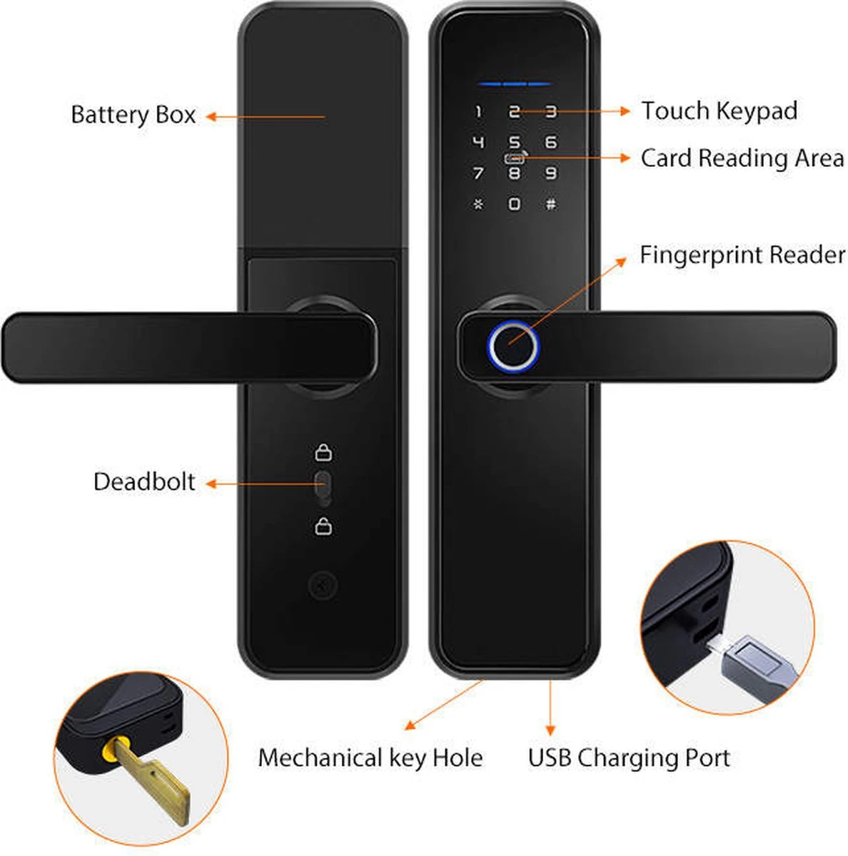 Horizun° Smart Doorlock - Werkt Op Vingerafdruk - Bluethooth Deurslot - Deurklink Met App En Wi-Fi - Intelligent Smartlock - Codevergrendeling - Kantoorslot - Meerdere Gebruikers - Anti-Diefstal - RoHS Goedgekeurd 10 Horizun° Smart Doorlock - Werkt Op Vingerafdruk - Bluethooth Deurslot - Deurklink Met App En Wi-Fi - Intelligent Smartlock - Codevergrendeling - Kantoorslot - Meerdere Gebruikers - Anti-Diefstal - RoHS Goedgekeurd - Afbeelding 10