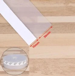 Tochtstrip Transparant - 5 Meter X 45mm - Tochtstrip Voor Deuren - Tochtstopper - Tochtrol - Tochtband - Hoogwaardig Silicone - Zelfklevend - 1 Stuk -Makita || Merkloos || Stanley Verkoopwinkel 1190x1200 28