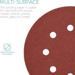 Navaris 50x Rond Schuurpapier - Voor Schuurmachines - Klittenbandbevestiging - 125 Mm - Korrel 40-400 - Schuurschijven Voor Hout, Metaal En Meer -Makita || Merkloos || Stanley Verkoopwinkel 1191x1200 7