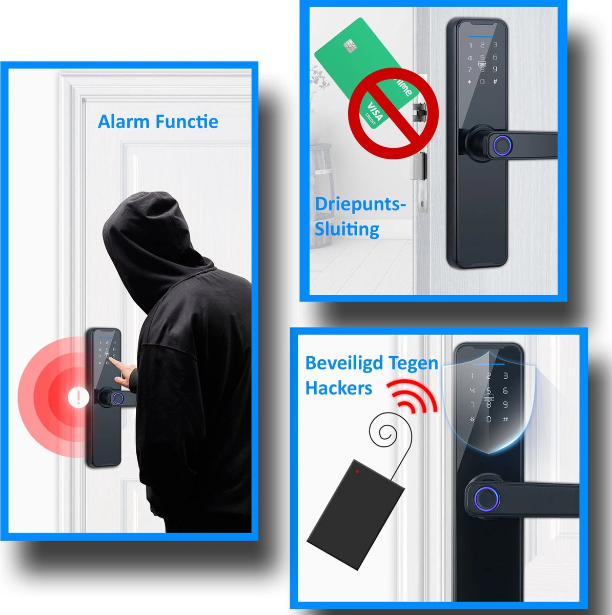 Merkloos Flient Smart Doorlock - Slimme Deurslot - Deurklink Met Vingerafdruk - Met APP & WiFi - BlueTooth - Kantoor Slot - Zwart - Anti Inbraak - TT LockApp 5 Merkloos Flient Smart Doorlock - Slimme Deurslot - Deurklink Met Vingerafdruk - Met APP & WiFi - BlueTooth - Kantoor Slot - Zwart - Anti Inbraak - TT LockApp - Afbeelding 5