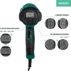 VONROC PRO Heteluchtpistool – 2000W – LCD Display – 650°C – 500L/min -Makita || Merkloos || Stanley Verkoopwinkel 1195x1200 17