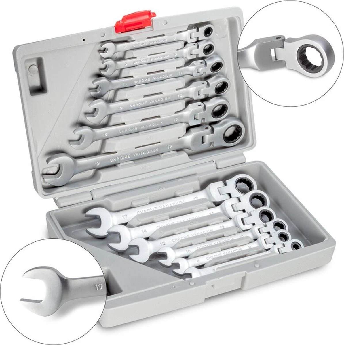 Professionele Flexibele Ringsleutelset - Steek En Ringsleutel Ring Steeksleutels Ringsteeksleutelset - Steeksleutelset - Ratel Moersleutel Ratelsleutel Ratelsleutelset Ratelset - Ringratelsleutel Set Van 12 Stuks - 6/7/8/9/10/11/12/13/14/15/17/19 MM 1 Professionele Flexibele Ringsleutelset - Steek En Ringsleutel Ring Steeksleutels Ringsteeksleutelset - Steeksleutelset - Ratel Moersleutel Ratelsleutel Ratelsleutelset Ratelset - Ringratelsleutel Set Van 12 Stuks - 6/7/8/9/10/11/12/13/14/15/17/19 MM