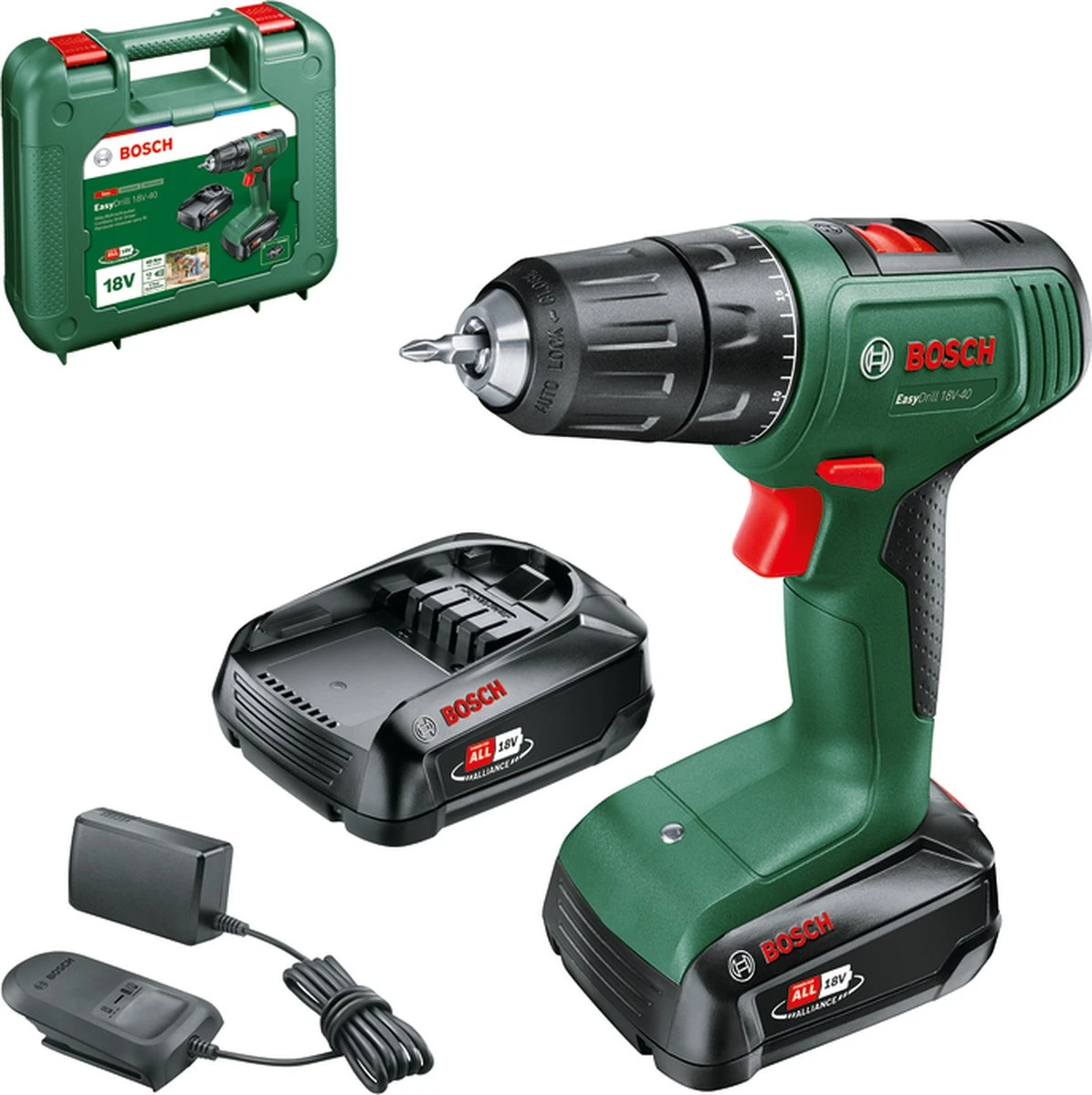 Bosch EasyDrill 18V-40 Accuboormachine - Met 2x 18V Accu En Een Lader 5 Bosch EasyDrill 18V-40 Accuboormachine - Met 2x 18V Accu En Een Lader - Afbeelding 5