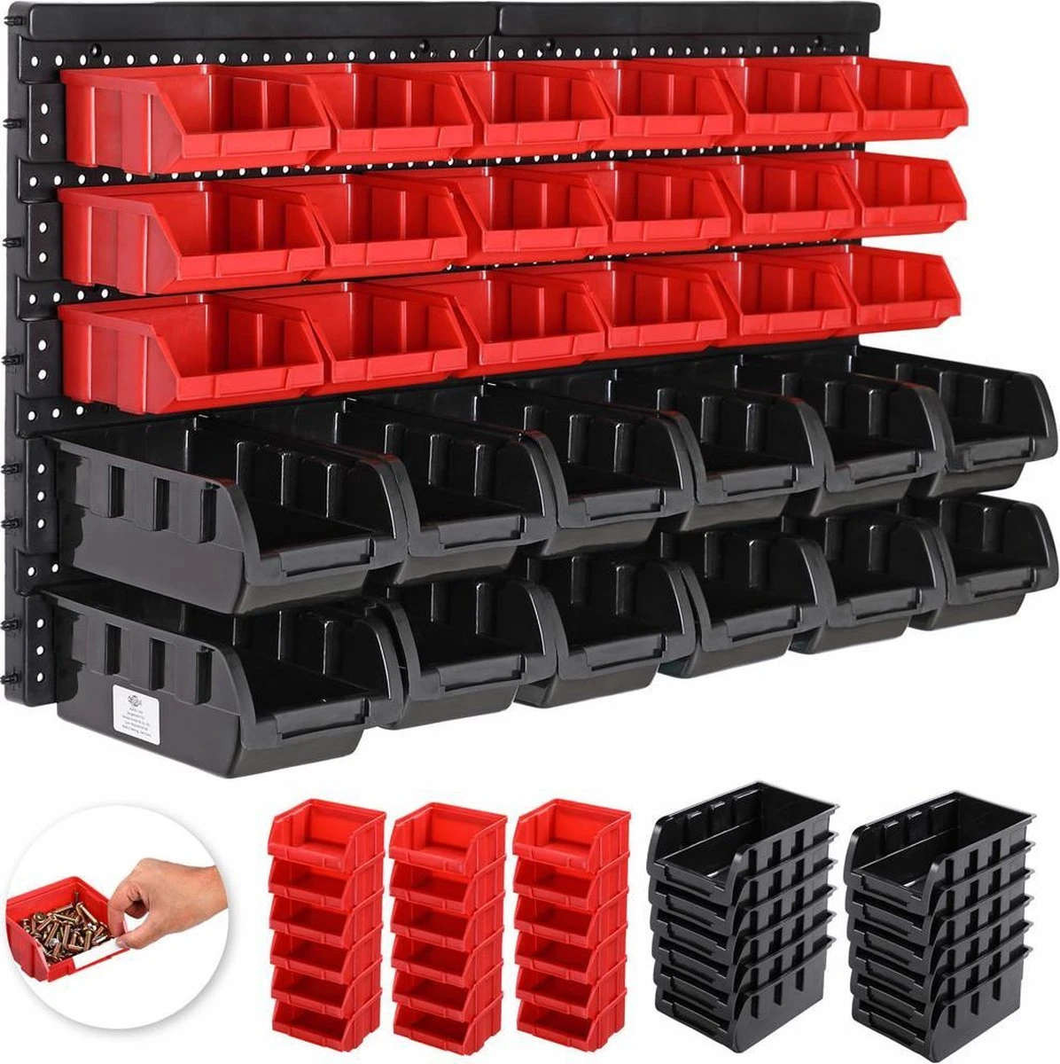 Gereedschappenwand - Stapelbare Opbergboxen 30 Stuks - 360x380mm 9 Gereedschappenwand - Stapelbare Opbergboxen 30 Stuks - 360x380mm - Afbeelding 9