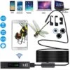 Merkloos MoTronics Oplaadbare Draadloze Wifi Endoscoop Of Inspectie Camera - F150 - 8mm - 8 Leds - 1200P - 2.0MP - IP67 - Waterdicht - Met 2 Meter Stijve Flexibele Kabel Voor Iphone En Android Telefoon