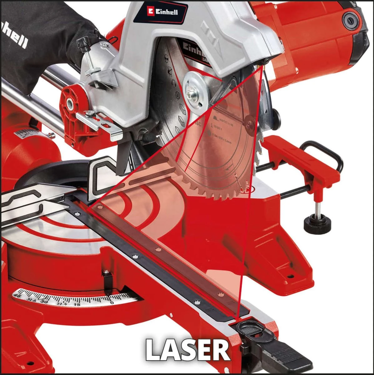 Einhell Radiaal, Afkort- En Verstekzaag - TC-SM 254 - 1800W - Ø254 Mm - 48 Tands Zaagblad - Met Laser 17 Einhell Radiaal, Afkort- En Verstekzaag - TC-SM 254 - 1800W - Ø254 Mm - 48 Tands Zaagblad - Met Laser - Afbeelding 17