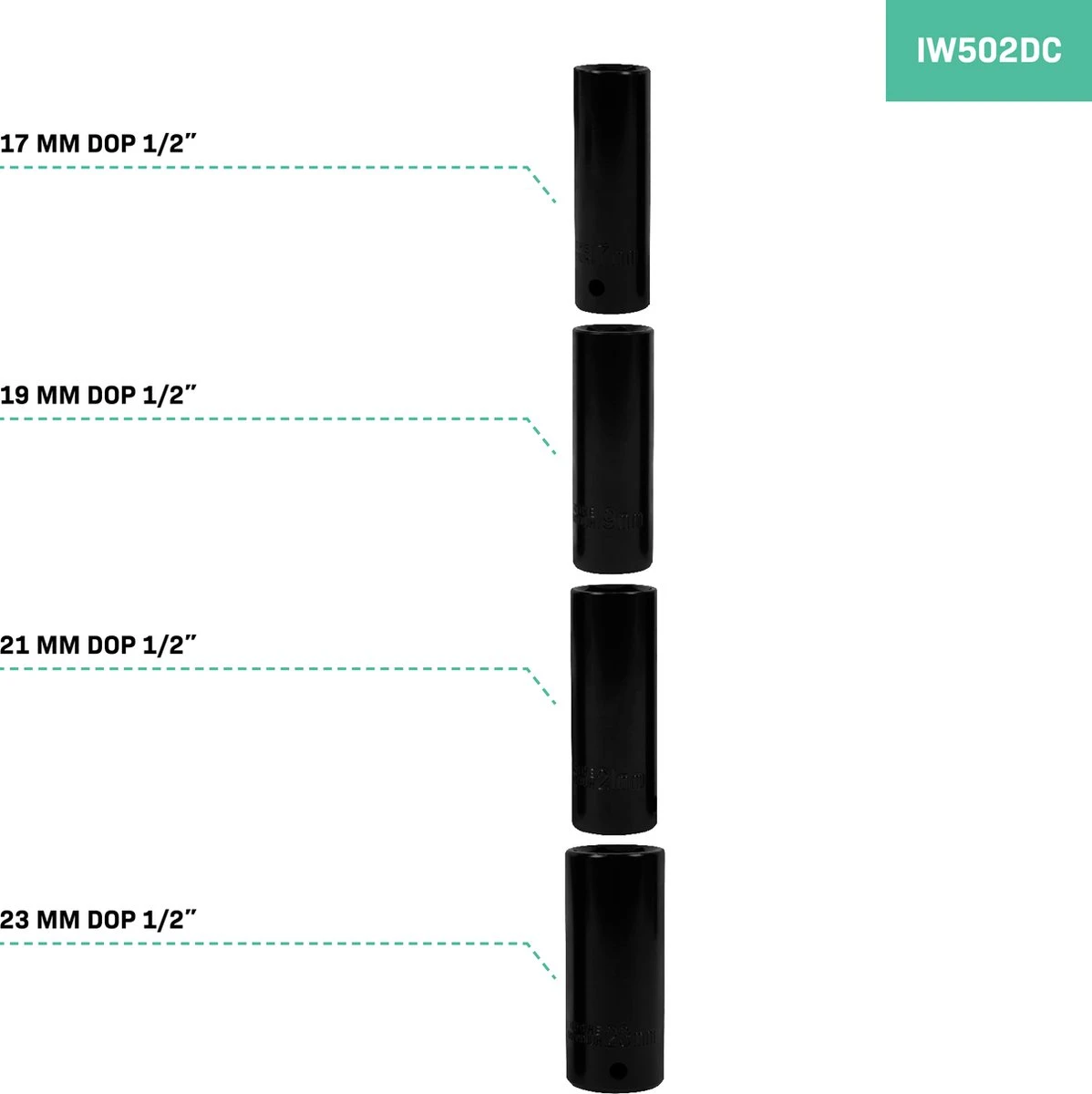 VONROC Accu Slagmoersleutel 20V – 4 Standen: 100/200/300/400Nm - Incl. 4 Moerdoppen – Geschikt Voor Het Verwisselen Van Wielbouten En -moeren - Excl. Accu En Snellader 4 VONROC Accu Slagmoersleutel 20V – 4 Standen: 100/200/300/400Nm - Incl. 4 Moerdoppen – Geschikt Voor Het Verwisselen Van Wielbouten En -moeren - Excl. Accu En Snellader - Afbeelding 4